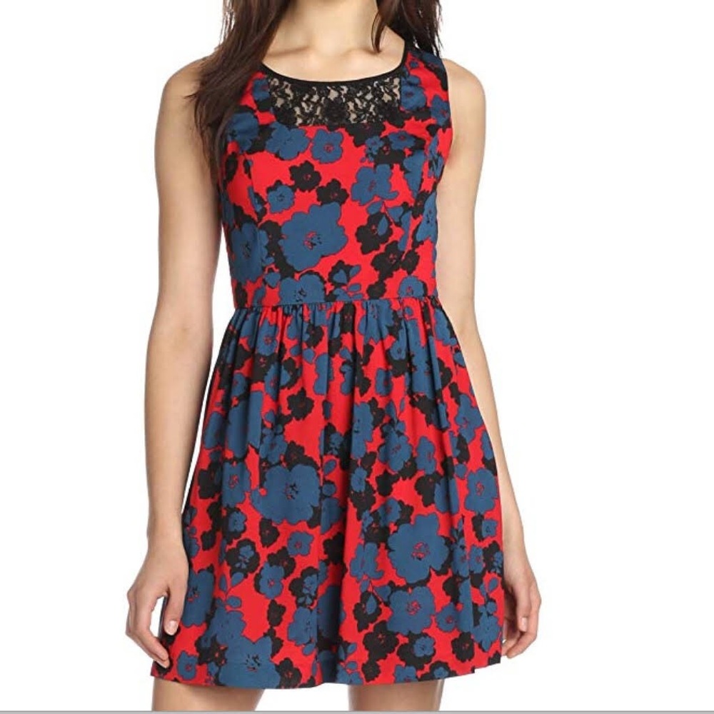 Kensie Dress with Lace Accent